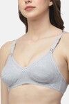 Floret Double Layered Non-Wired Full Coverage Maternity / Nursing Bra - Cool Grey — thumbnail 5